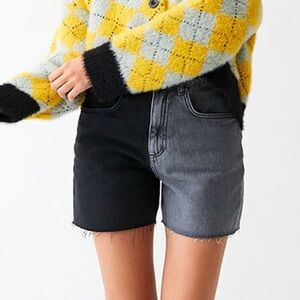 Ragged Priest Jeans Charcoal Half & Half Denim Shorts